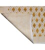 Yellow and White Tolyatti Geometric Cotton 4ft x 6ft Hand Woven Carpet