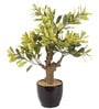 Yellow Artificial Yellow Bonsai Plant with Pot
