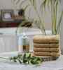 Yellow Bamboo Cotton Solid 650 GSM Face Towel Set (4Pc)