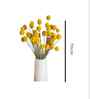 Yellow Billy Ball Artificial Flower 10 Stems