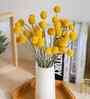 Yellow Billy Ball Artificial Flower 10 Stems