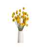 Yellow Billy Ball Artificial Flower 10 Stems