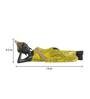 Yellow Black Polyresin 14 Inches Sleeping Buddha Idol Statue