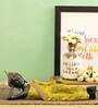 Yellow Black Polyresin 14 Inches Sleeping Buddha Idol Statue