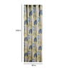 Yellow Floral Cotton 9 Ft Blackout Eyelet Door Curtain
