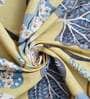 Yellow Floral Cotton 9 Ft Blackout Eyelet Door Curtain