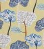 Yellow Floral Cotton 9 Ft Blackout Eyelet Door Curtain