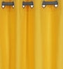 Yellow Cotton Solid 9ft Light Filtering Eyelet 1 Pc Door Curtain