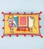 Yellow Traditional Blended Cotton 20 x 12 Inches Cushion Cover