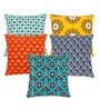 Multicolor Traditional Blended Cotton 16 x 16 Inch Cushion Covers (Set of 5)