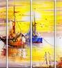 Yellow Boats Canvas Wall Painting