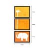 Elephant Yellow Canvas (Pack of 3) Kids Wall Art