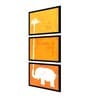 Elephant Yellow Canvas (Pack of 3) Kids Wall Art
