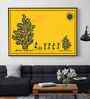 Yellow Canvas Printed Warli Framed Art