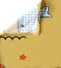 Yellow Cartoon 300 TC Cotton Blend Double Bedsheet With 2 Pillow Covers