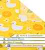 Yellow Cartoon Print 300 TC Cotton Blend Single Bedsheet with 1 Pillow Cover