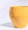 Yellow Ceramic Apple Shape Desk Pot Desk Pot