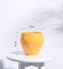 Yellow Ceramic Apple Shape Desk Pot Desk Pot