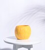 Yellow Ceramic Football Shape Desk Pot Desk Pot