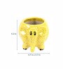 Yellow Ceramic Handcrafted Elephant Shaped Planter Pot