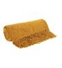 Yellow Chenille Checkered 50X60 Inches Throw