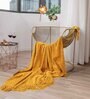 Yellow Chenille Checkered 50X60 Inches Throw