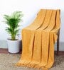 Yellow Chenille Checkered 50X60 Inches Throw