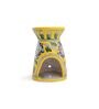 Yellow Clay Blue Pottery Oil Burner
