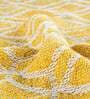 Yellow Geometric Cotton 50x60 Inches Sofa Throw