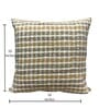 Yellow Cotton  Checkered 16x16 inches Cushion Cover