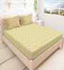 Yellow Cotton 1  Queen Bedsheet with 2 Pillow Covers