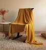 Yellow Knitted Cotton 59x49 Inches Sofa Throw
