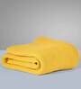 Yellow Knitted Cotton 59x49 Inches Sofa Throw