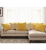 Yellow Geometric Cotton 16 x 16 Inches Cushion Covers (Set of 10)