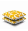Yellow Geometric Cotton 16 x 16 Inch Cushion Covers (Set of 2)