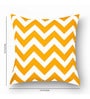 Yellow Zig Zag Cotton 16 x 16 Inches Cushion Covers (Set of 2)