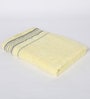 Yellow Patterned 370 GSM Cotton Bath Towel