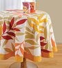 Ivy (59x59) Yellow & White Cotton Table Cloth