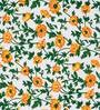 Floral (88x59) Yellow & White Cotton Table Cloth