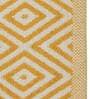 Yellow Cotton 2 ft x 3 ft Hand Woven Dhurrie