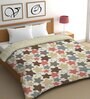 Yellow Cotton Abstract 500 GSM Double Bed Comforter