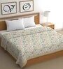 Yellow Cotton Floral 500 GSM Double Bed Comforter