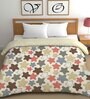 Yellow Cotton Abstract 500 GSM Double Bed Comforter
