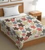 Yellow Cotton Abstract 500 GSM Single Bed Comforter