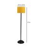 Yellow Cotton and Polyvinyl Shade Club Floor Lamp With Iron Base