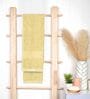 Yellow Cotton and Viscose Solid 550 GSM Bath Towel