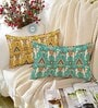 Yellow Cotton Animal 18x12 inches Cushion Covers (Pack of 2)