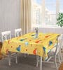 Cartoon (90x60) Yellow Cotton Blend Table Cloth