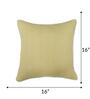 Yellow Cotton Blend Solid 16x16 inches Cushion Covers (1pc)