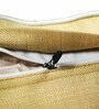 Yellow Cotton Blend Solid 16x16 inches Cushion Covers (1pc)